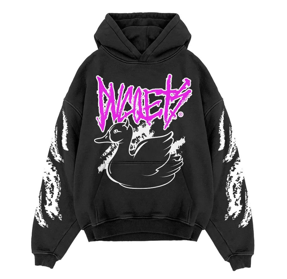 Ducqets Sprayed Pink Hoodie